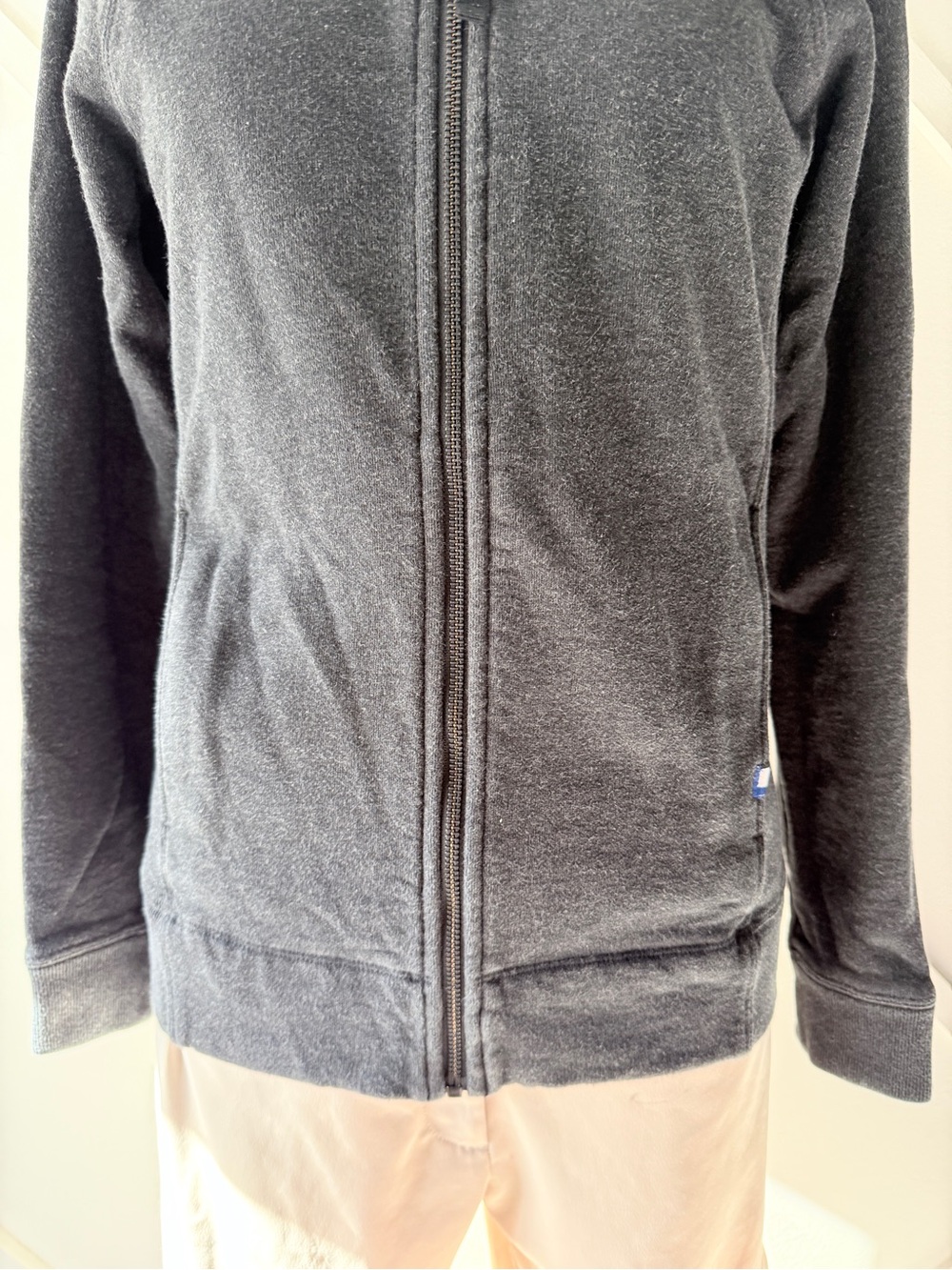 Kit and Ace Dark Grey Cotton Zip Hoodie XS | Pilates Studio Athleisure - Picture 7 of 14